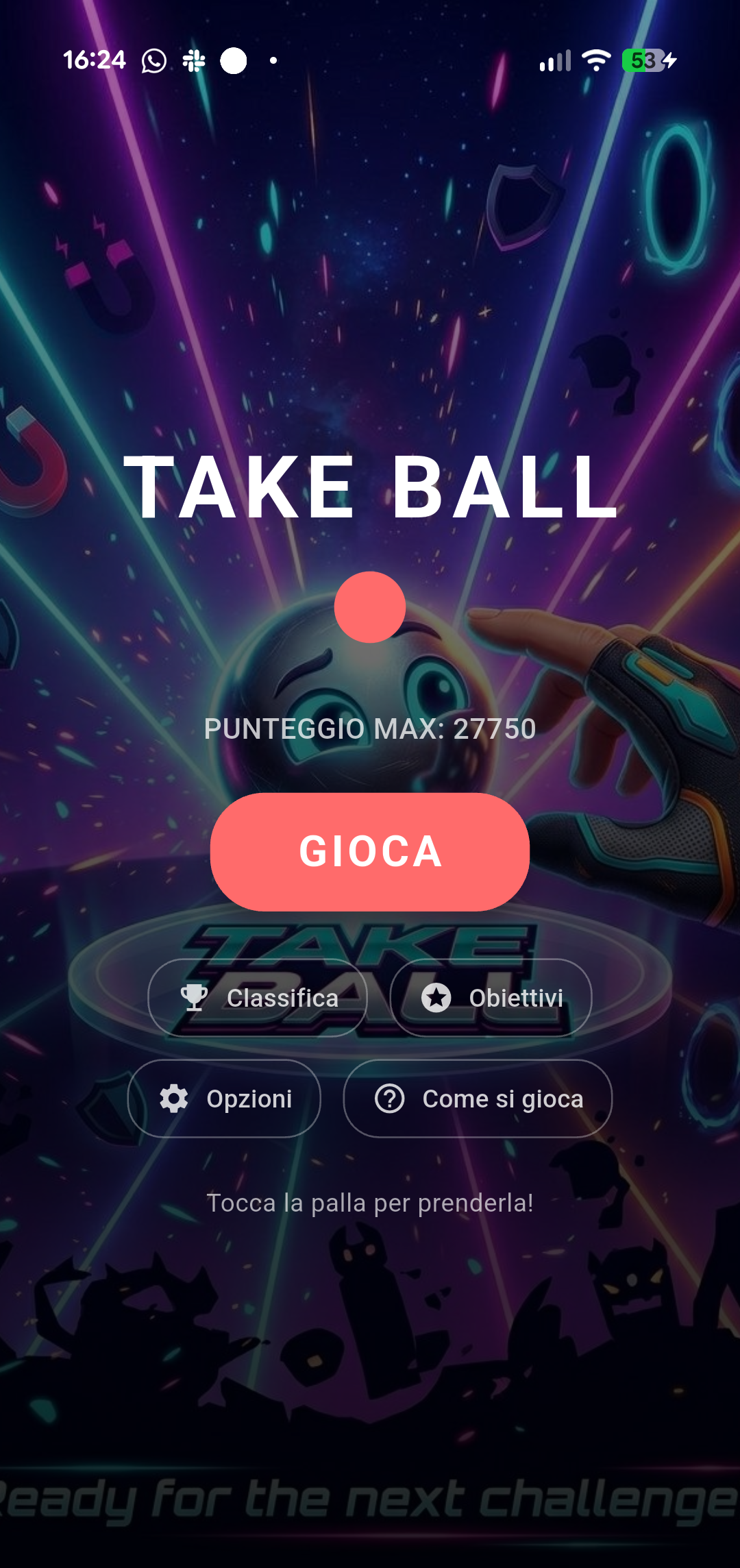 Take Ball home screen